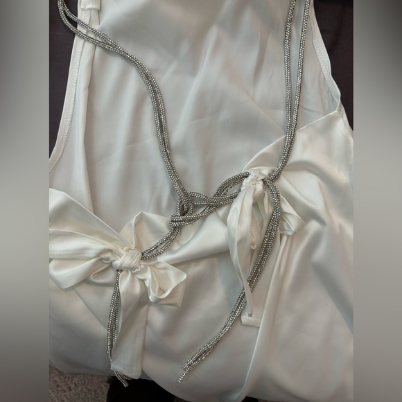 White rhinestone strap dress - Picture 5 of 6